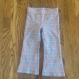 Janie and Jack houndstooth stretchy bellbottoms pants